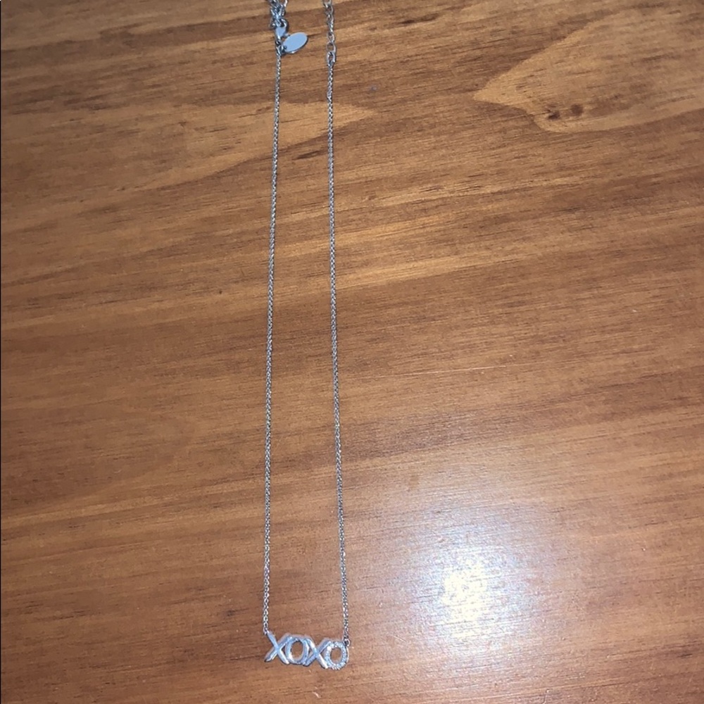 “XOXO” Silver Diamond Necklace